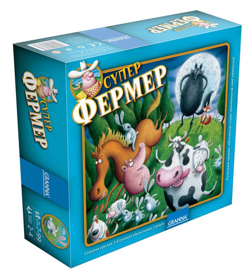 Настольная игра Суперфермер (SuperFarmer), бренду Granna, для 2-4 гравців, час гри < 30мин. - KUBIX