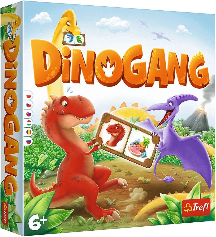 Настільна гра ДіноБанда (Dinogang), бренду Trefl, для 2-5 гравців, час гри < 30хв. - KUBIX