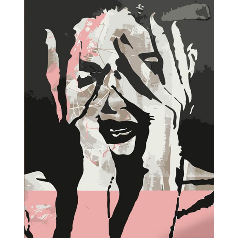 Картина за номерами Дівчина в рожевому світлі (40х50 см), бренду Strateg - KUBIX