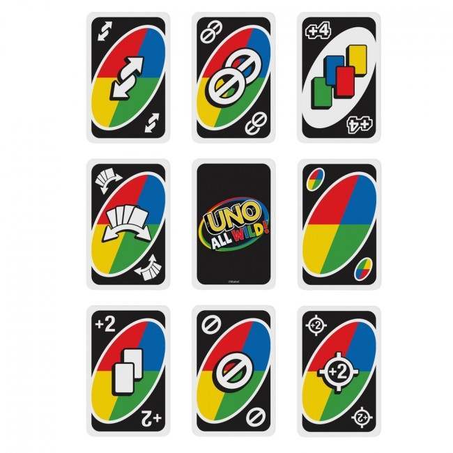 Настольная игра UNO All Wild! (Уно: Все Кормящие), бренду Mattel, для 2-10 гравців, час гри < 30мин. - 3 - KUBIX 