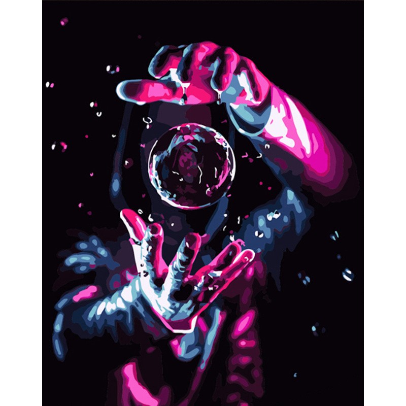 Картина по номерам Космическая колдунья (40х50 см), бренду Strateg - KUBIX