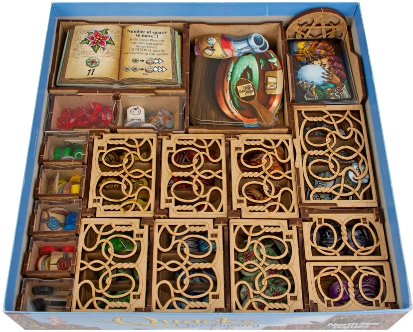 Настільна гра Пройдисвіти Кведлінбурга: комплект кольорових мішечків (Organizer for boardgame The Quacks of Quedlinburg), бренду Tower Rex - KUBIX