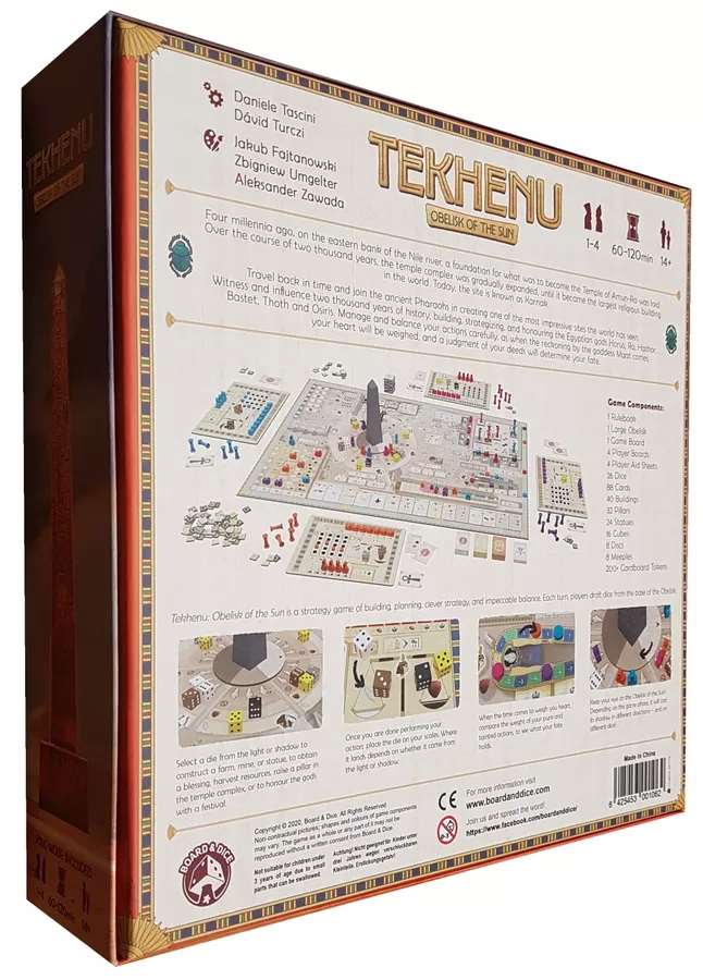 Настольная игра Tekhenu: Obelisk of the Sun (Текхена: Обелиск солнца) (EN), бренду Board and Dice, для 1-4 гравців, час гри < 60мин. - 7 - KUBIX 