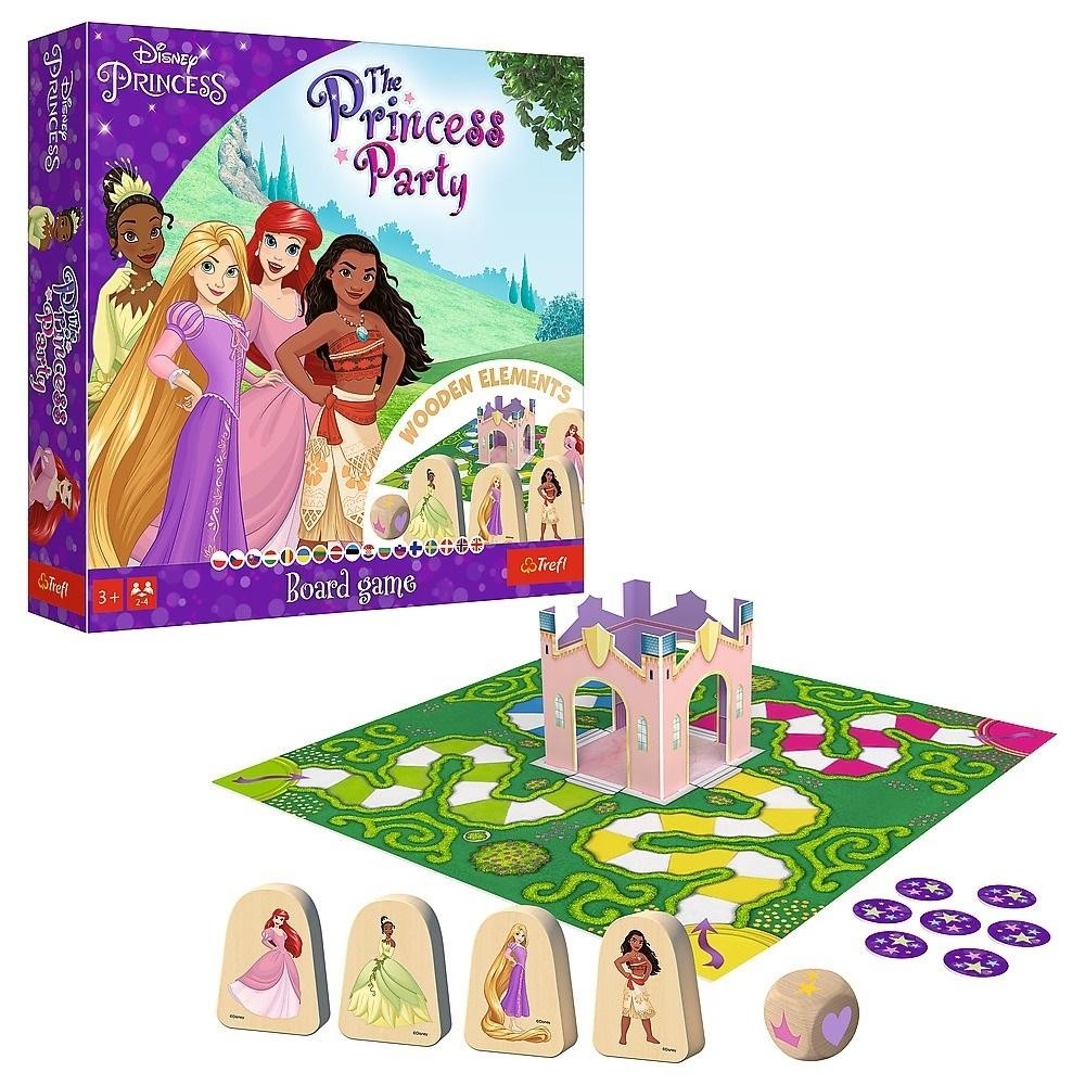 Настольная игра Вечеринка для принцесс: Дисней принцессы (The Princess Party Disney), бренду Trefl, для 2-4 гравців, час гри < 30мин. - 3 - KUBIX 