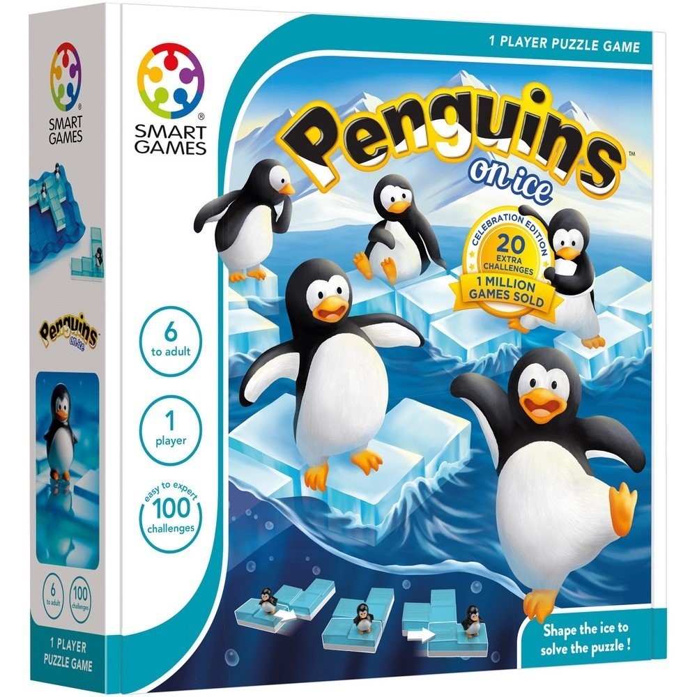 Настольная игра Пингвины на льду (Penguins on Ice), бренду Smart Games, для 1-1 гравців, час гри < 30мин. - KUBIX