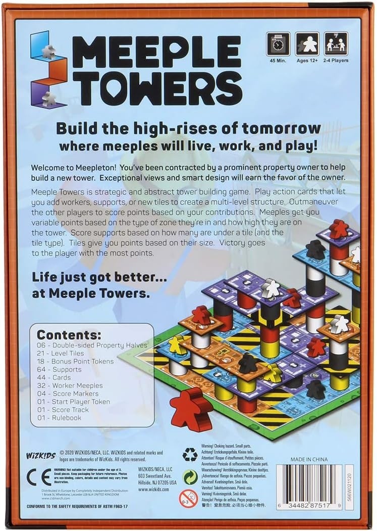 Настольная игра Meeple Towers (Башни Миплов) (EN), для 2-4 гравців, час гри < 60мин. - 2 - KUBIX 