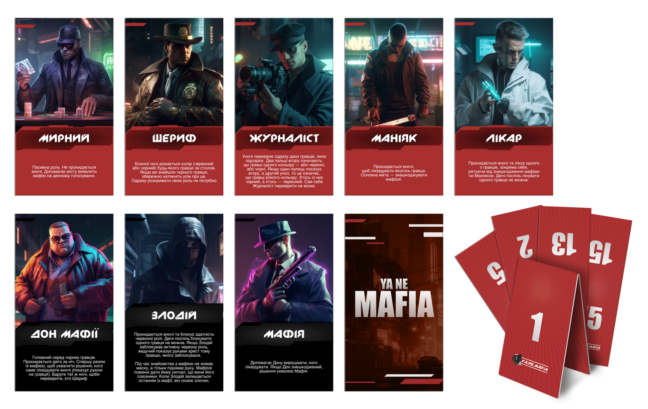 Настольная игра Я не мафия (YA NE MAFIA), бренду Rozum, для 6-12 гравців, час гри < 30мин. - 4 - KUBIX 