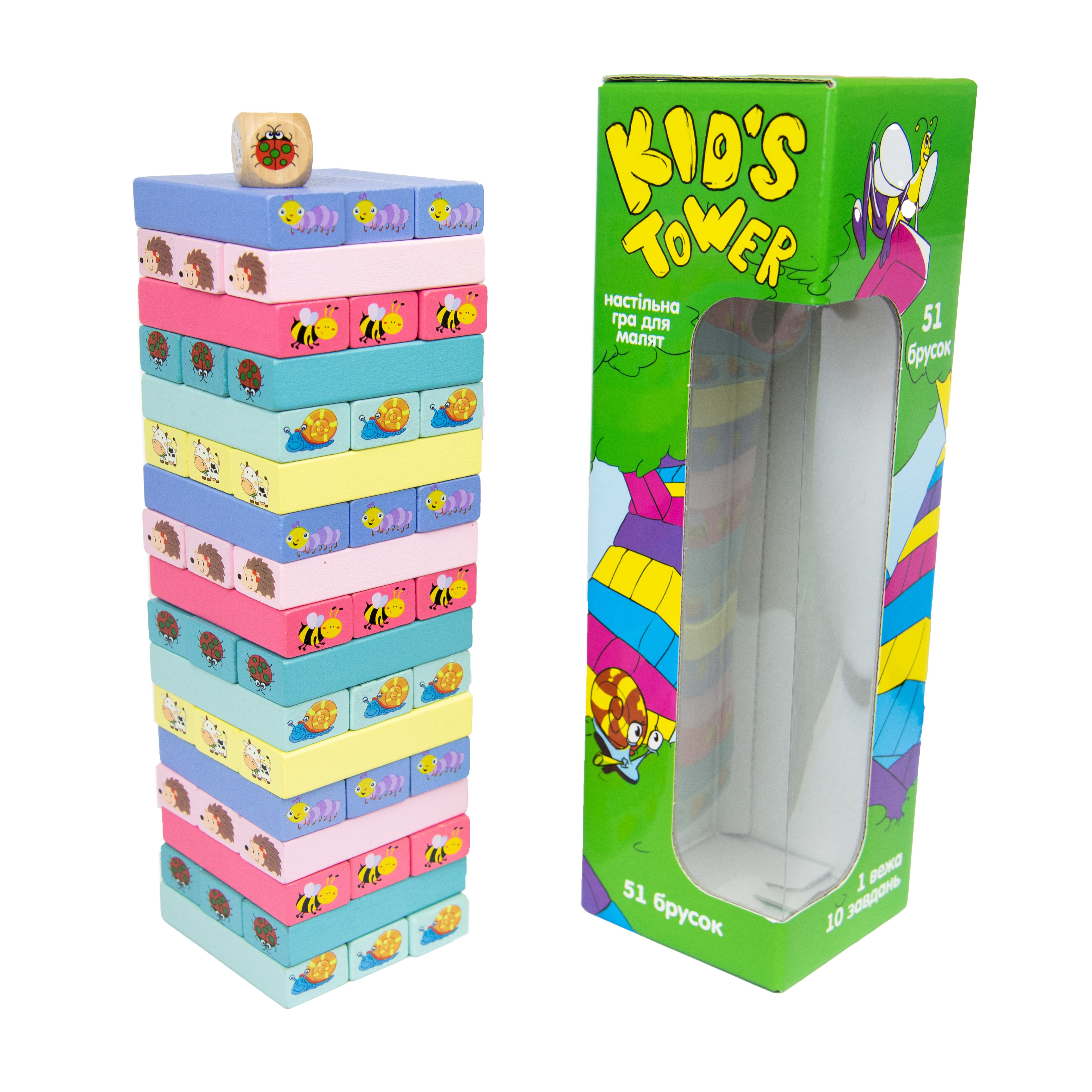 Настільна гра Kid's Tower Jenga (Дитяча Дженга), бренду Strateg, для 2-4 гравців, час гри < 30хв. - 2 - KUBIX 