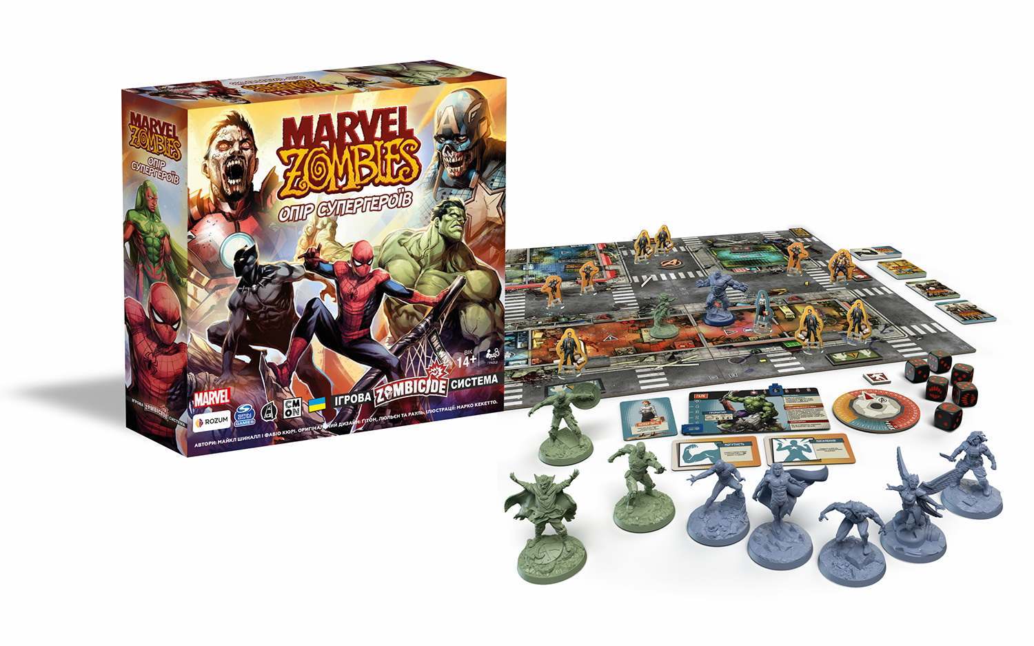 Настольная игра Marvel Zombies. Сопротивление Супергероев (Marvel Zombies: Heroes' Resistance), бренду Rozum, для 1-4 гравців, час гри > 60мин. - 3 - KUBIX 