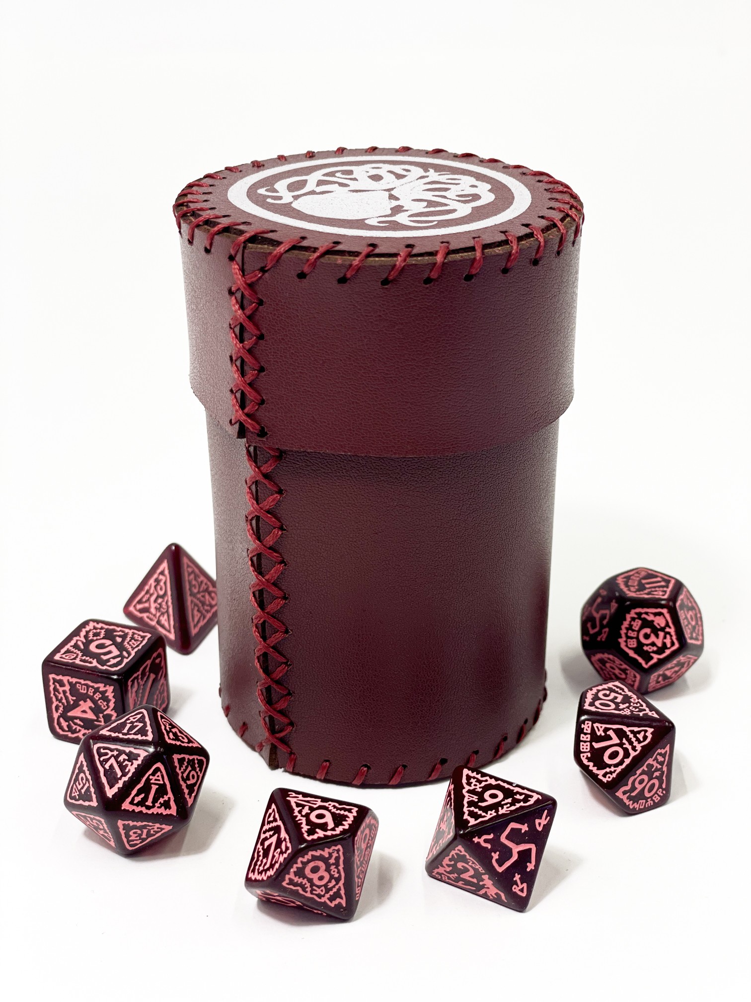 Стакан для кубиків Ктулху бургунді Dice Cup, бренду Планета Ігор - 5 - KUBIX 