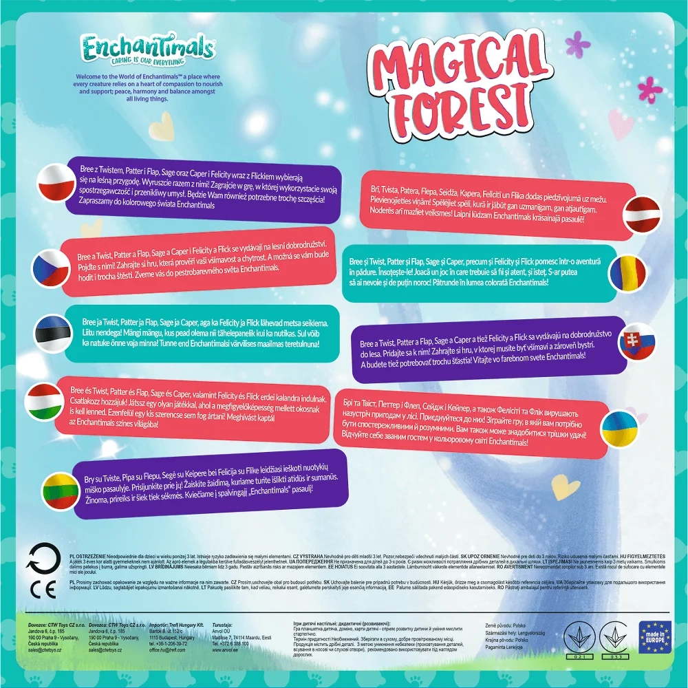 Настільна гра Енчантімалс: Магічний Ліс (Enchantimals: Magical Forest), бренду Trefl, для 2-4 гравців, час гри < 30хв. - 2 - KUBIX 