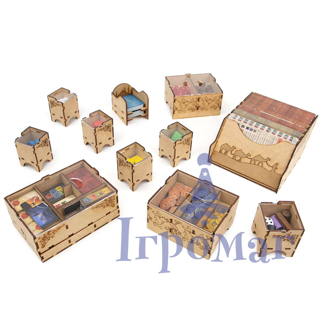 Органайзер для настольной игры Стамбул Big Box (Organizer for boardgame Istanbul Big Box), бренду Tower Rex - 2 - KUBIX 