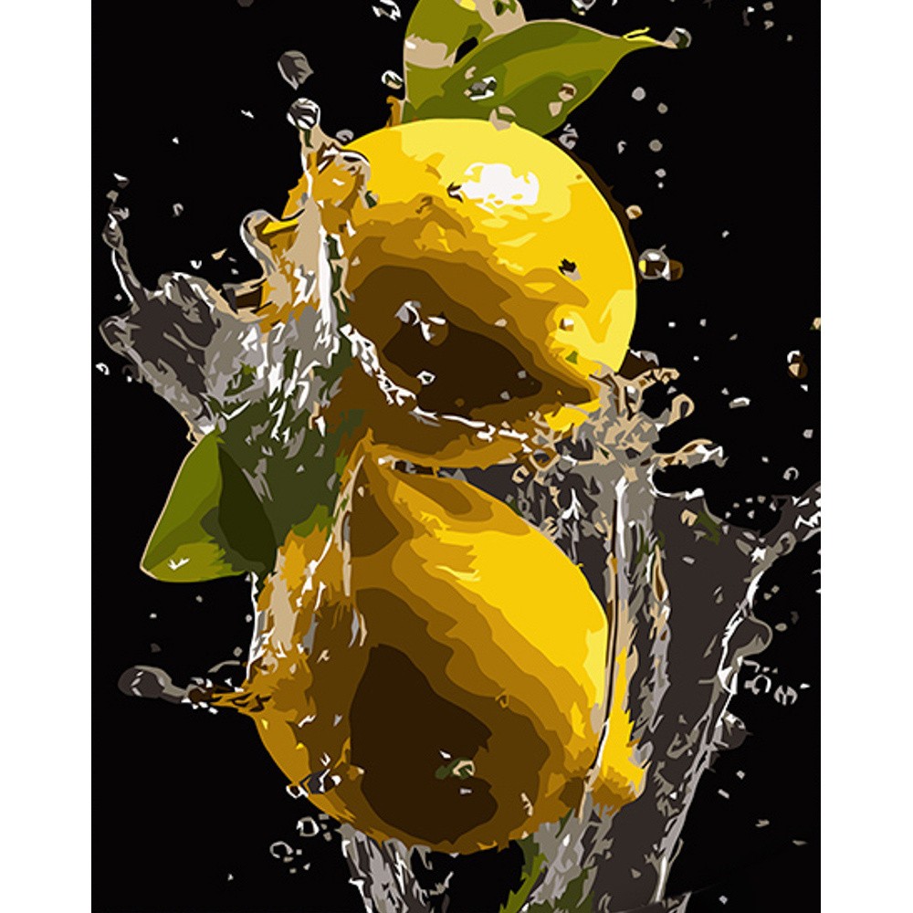 Картина по номерам Яркие лимоны (40х50 см), бренду Strateg - KUBIX