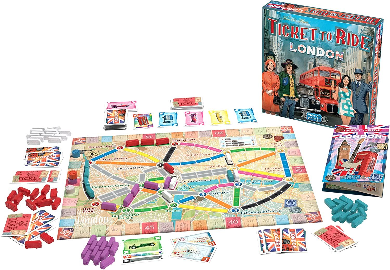 Настольная игра Ticket to Ride: London (Билет на поезд. Лондон) (EN), бренду Days of Wonder, для 2-4 гравців, час гри < 30мин. - 2 - KUBIX 