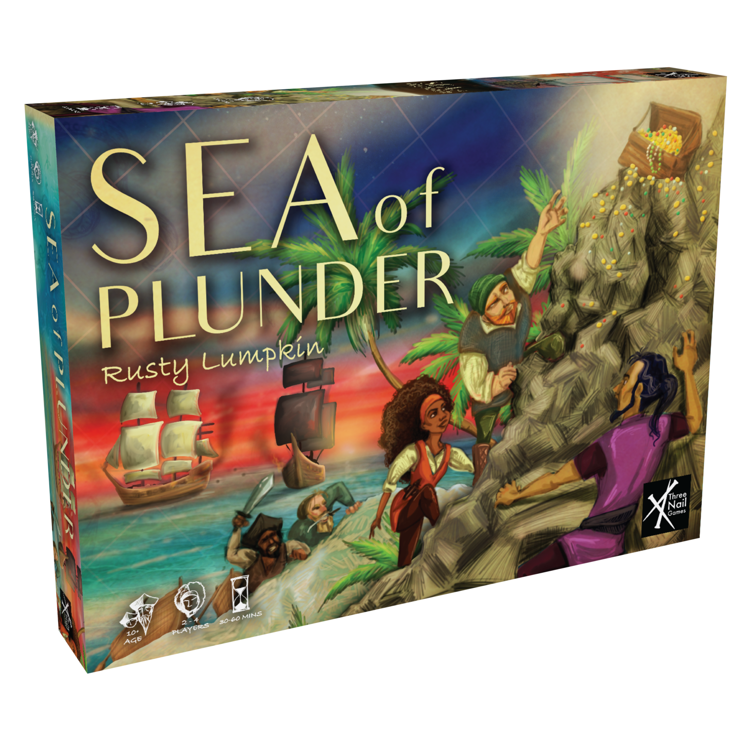 Настольная игра Sea of ​​Plunder (Море ограбления) (EN), для 2-4 гравців, час гри < 30мин. - KUBIX