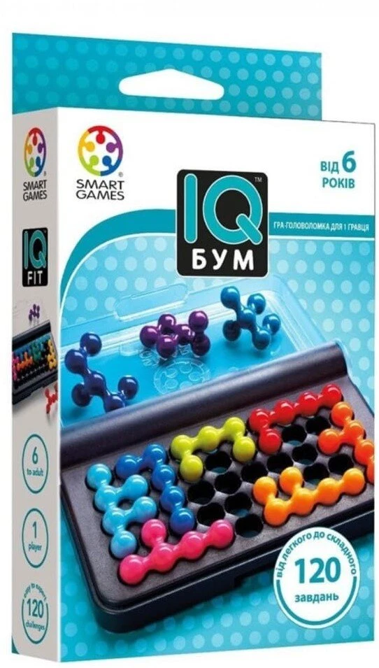 Настольная игра IQ Бум (IQ Fit), бренду Smart Games, для 1-1 гравців, час гри < 30мин. - KUBIX