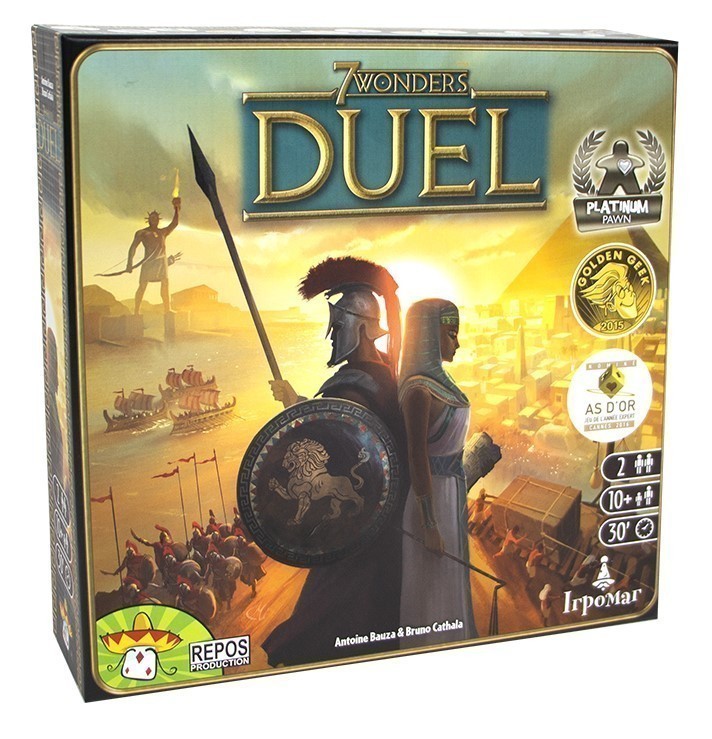 Настільна гра 7 Чудес: Дуель (7 Wonders Duel), бренду Ігромаг, для 2-2 гравців, час гри < 30хв. - KUBIX