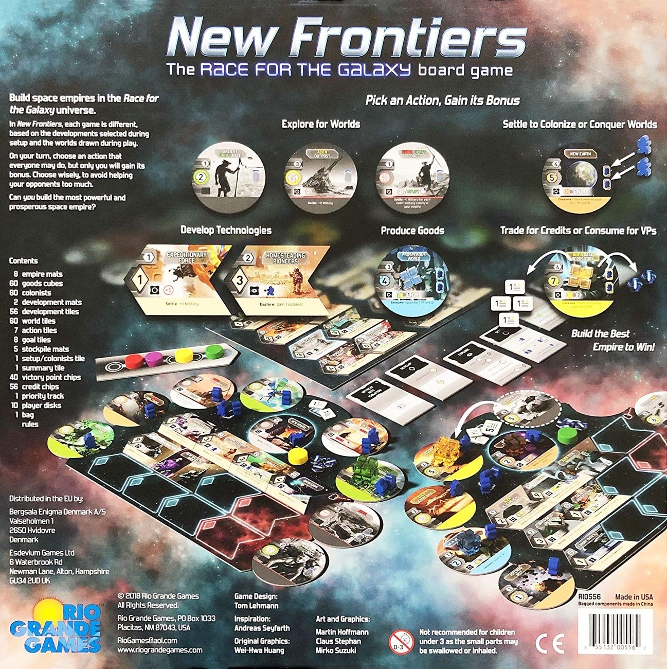 Настольная игра Race for the Galaxy: New Frontiers (Борьба за галактику: Новые рубежи) (EN), для 2-5 гравців, час гри > 60мин. - 2 - KUBIX 