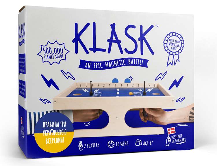 Настольная игра Класс для 2х игроков (KLASK 2), бренду Lord of Boards, для 2-2 гравців, час гри < 30мин. - KUBIX