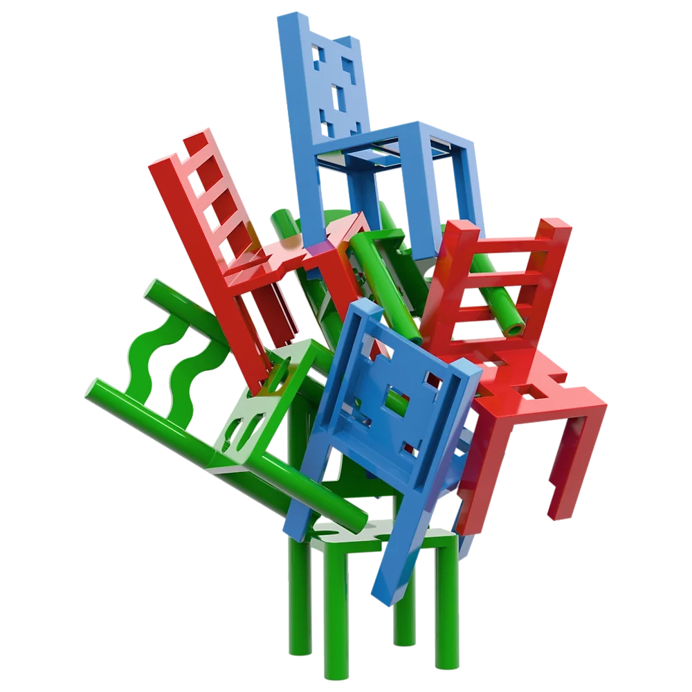 Настільна гра Стільчики для 3-ох гравців (Mistakos. Chairs 3), бренду Trefl, для 1-3 гравців, час гри < 30хв. - 3 - KUBIX 