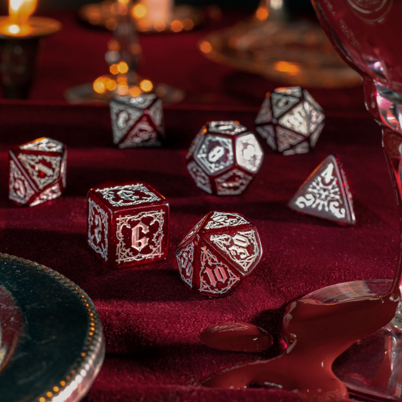 Набор кубиков Bloodsucker Scarlet Dice Set (7), бренду Q-Workshop - 5 - KUBIX 