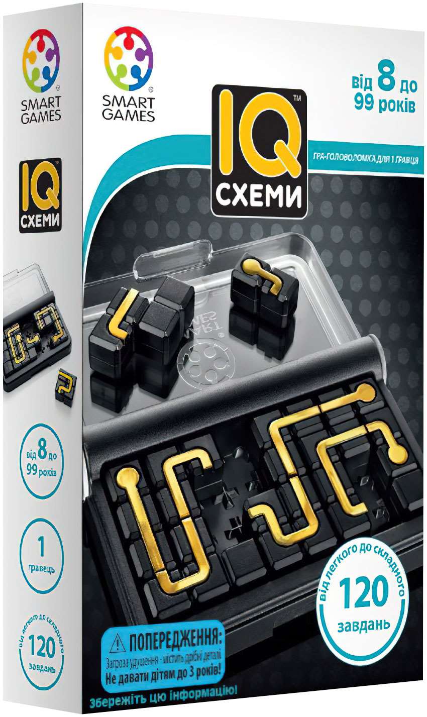 Настольная игра IQ Схемы (IQ Circuit), бренду Smart Games, для 1-1 гравців, час гри < 30мин. - KUBIX