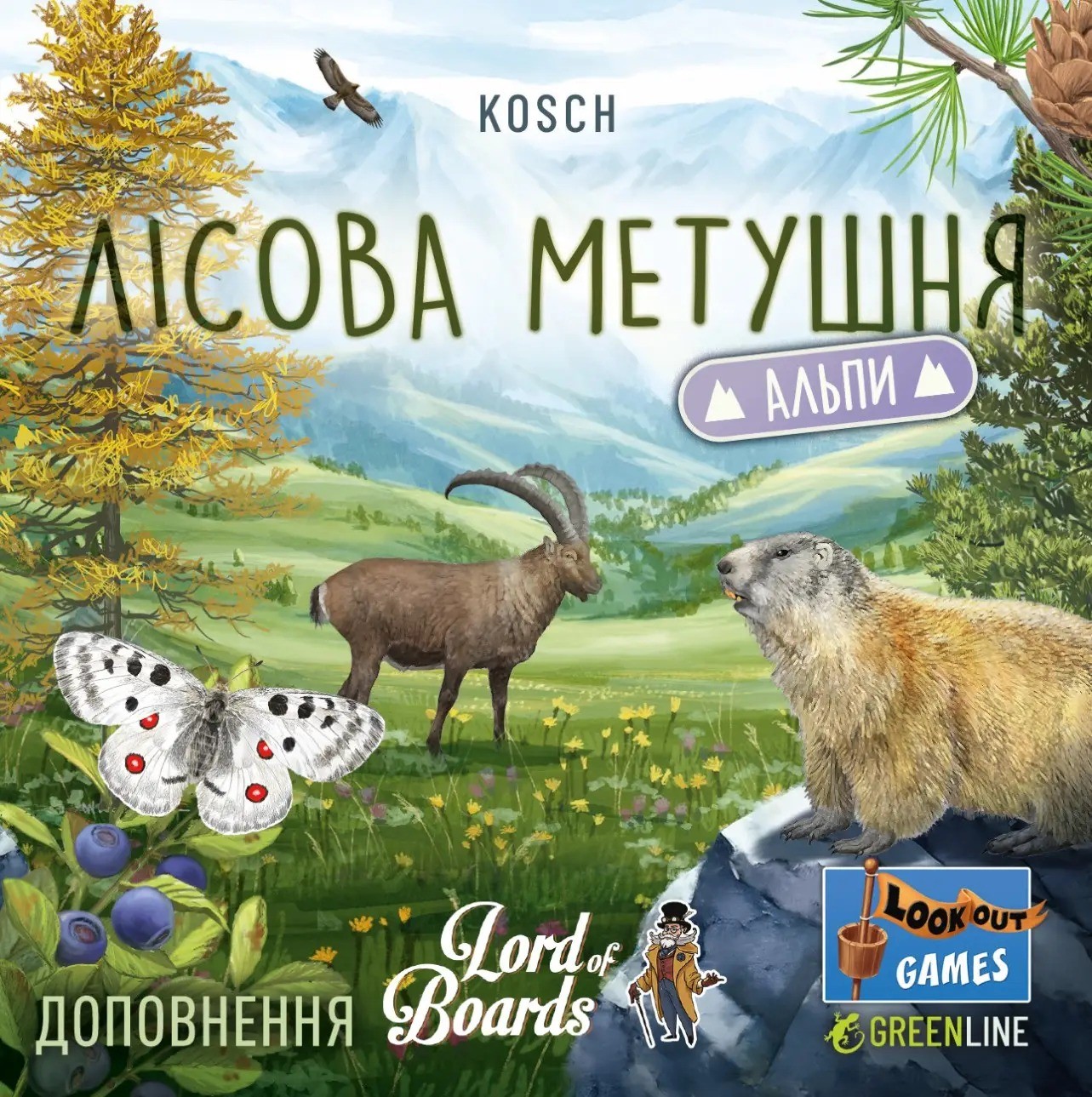 Настольная игра Лесная суета. Альпы (Forest Shuffle: Alpine Expansion), бренду Lord of Boards, для 2-5 гравців, час гри < 60мин. - 3 - KUBIX 