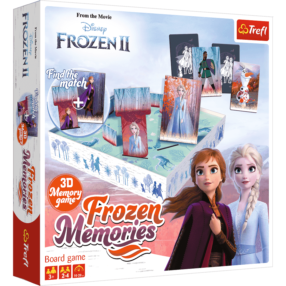 Настольная игра Ледяное Сердце 2: Зимние воспоминания (Frozen 2: Frozen Memories), бренду Trefl, для 2-4 гравців, час гри < 30мин. - KUBIX