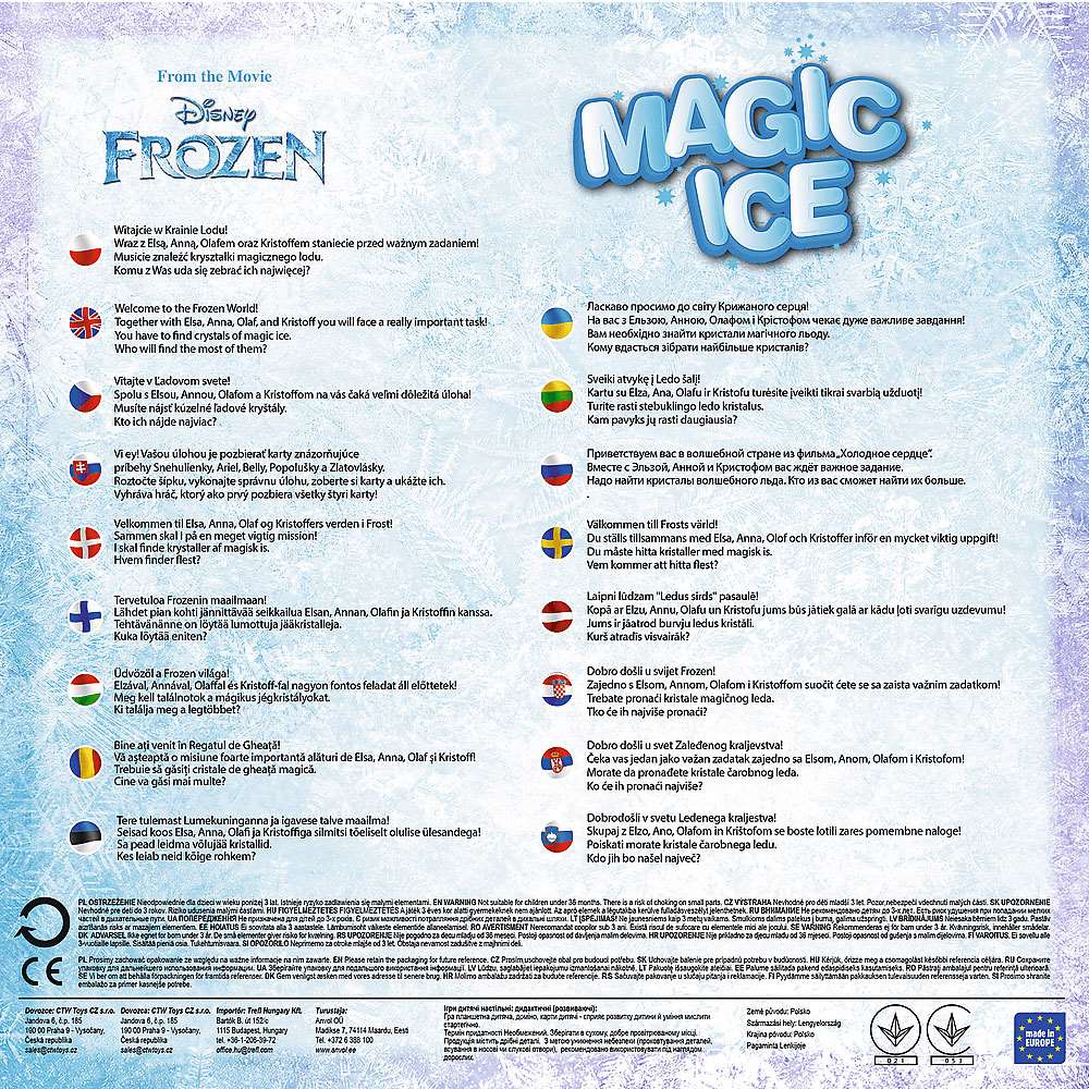 Настольная игра Магия Льда. Ледяное сердце (Frozen: Magic Ice), бренду Trefl, для 2-4 гравців, час гри < 30мин. - 2 - KUBIX 