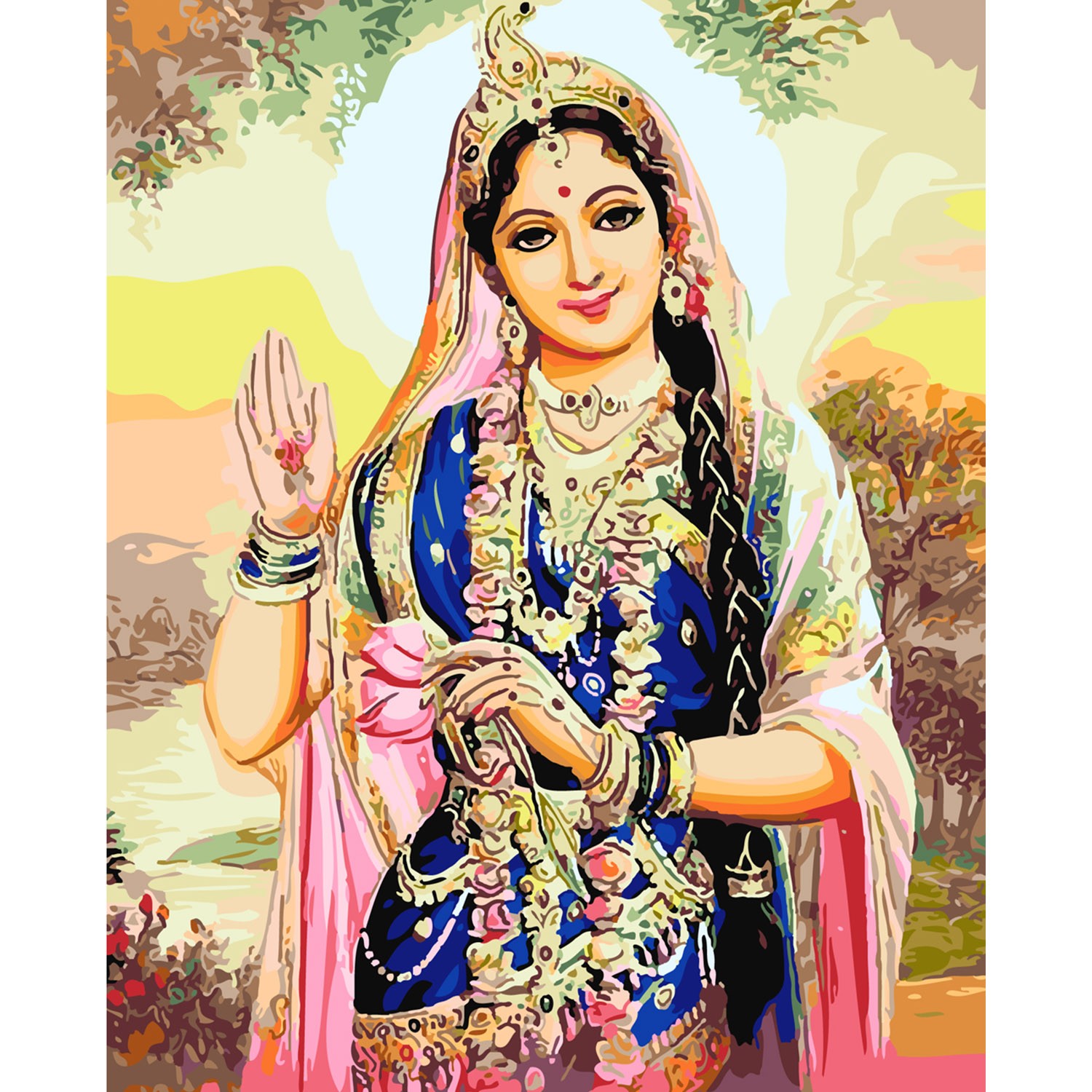 Картина за номерами Принцеса Індії (40х50 см), бренду Strateg - KUBIX