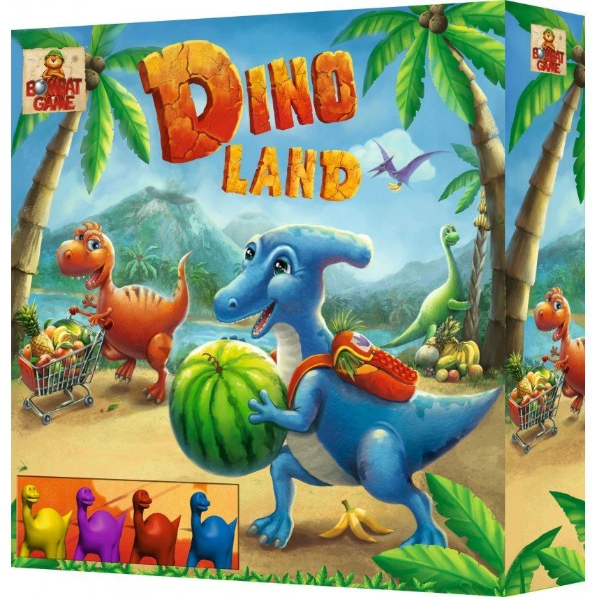 Настольная игра Дино Ленд (Dino LAND), бренду Bombat Game, для 2-4 гравців, час гри < 30мин. - KUBIX