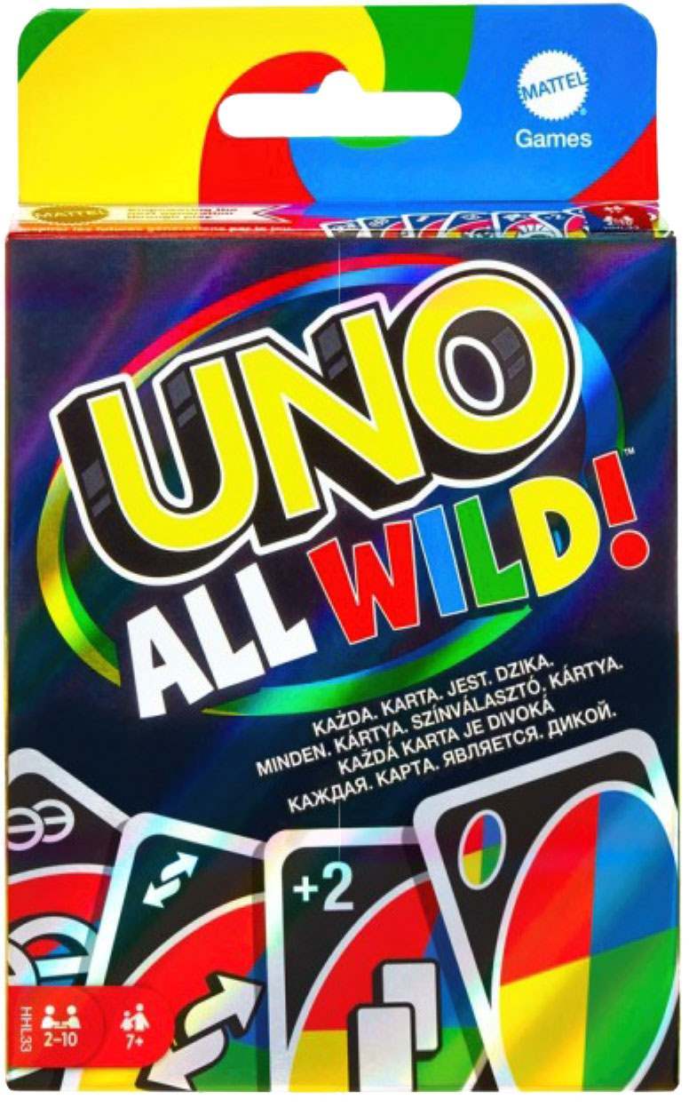 Настольная игра UNO All Wild! (Уно: Все Кормящие), бренду Mattel, для 2-10 гравців, час гри < 30мин. - KUBIX