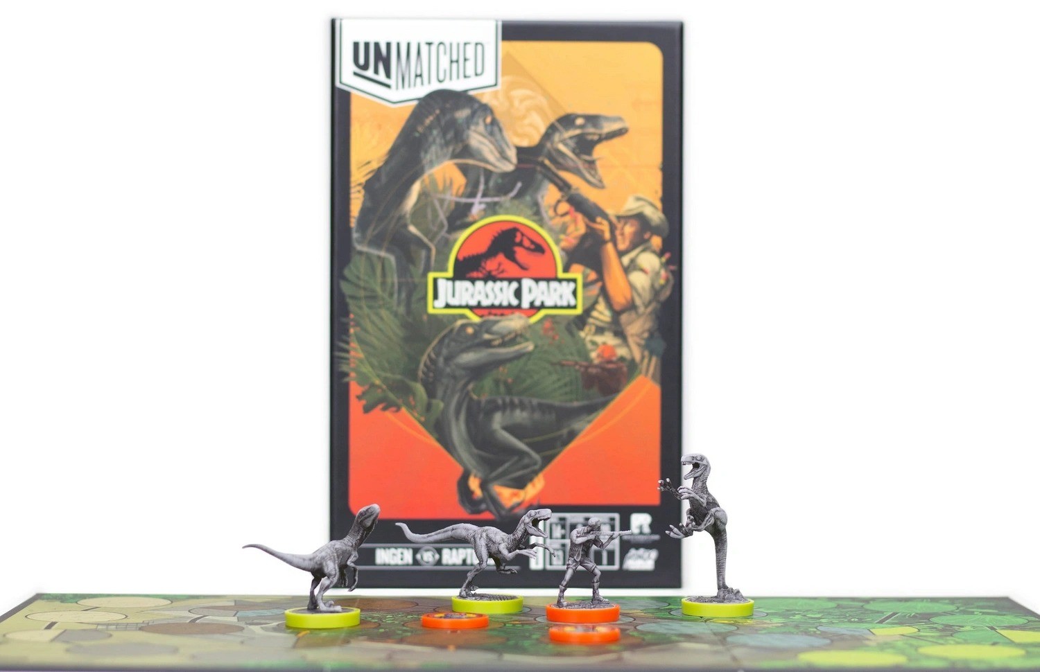 Настольная игра Unmatched: Парк Юрского периода – Инджен против Раптора (Unmatched: Jurassic Park – InGen vs Raptors), бренду Restoration Games, для 2-2 гравців, час гри < 30мин. - 5 - KUBIX 