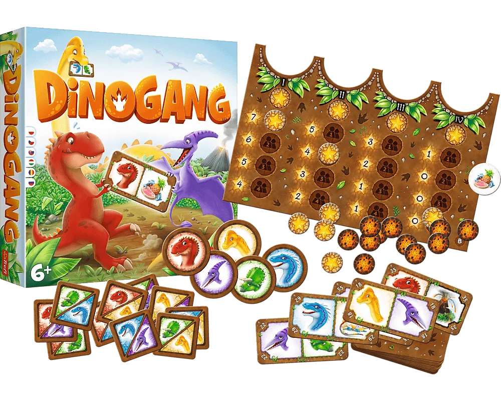 Настільна гра ДіноБанда (Dinogang), бренду Trefl, для 2-5 гравців, час гри < 30хв. - 3 - KUBIX 