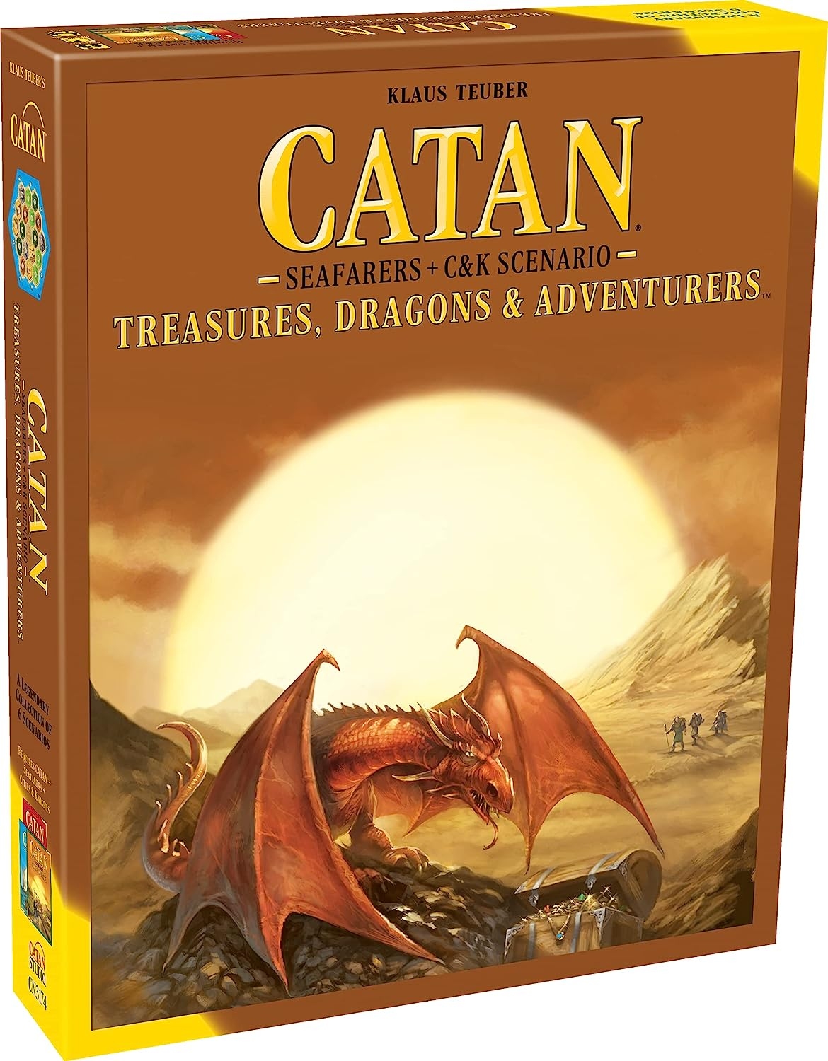 Настільна гра Catan: Treasures, Dragons & Adventurers (Колонізатори. Дракони та Пригоди) (EN), для 3-4 гравців, час гри > 60хв. - KUBIX