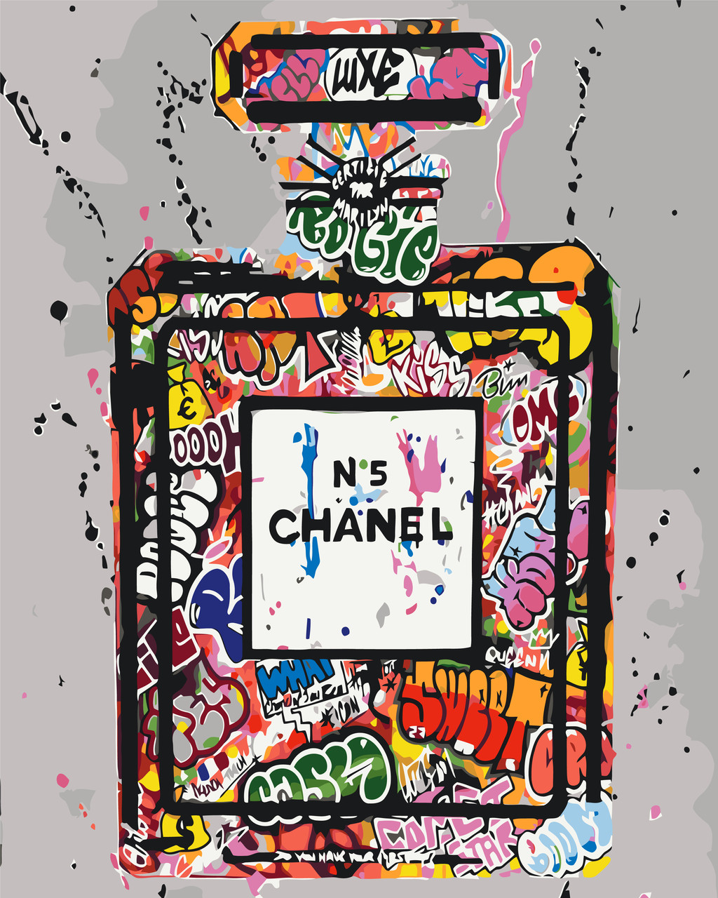 Картина по номерам Chanel №5 арт (Шанель номер 5) (40х50 см), бренду Origami - KUBIX