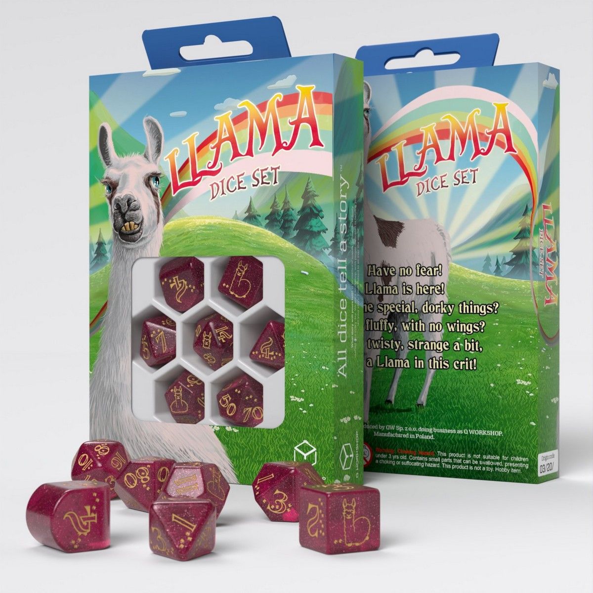 Набор кубиков Llama Puffy Modern Dice Set (7), бренду Q-Workshop - KUBIX