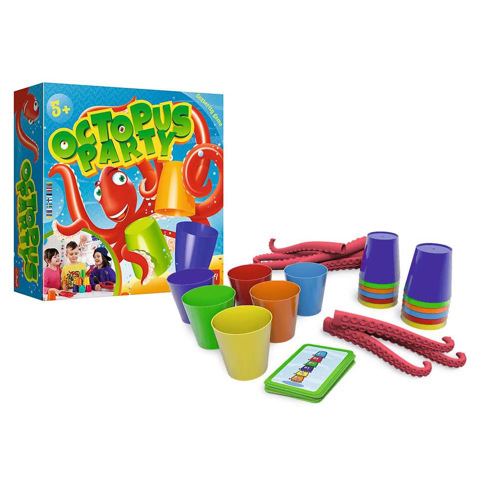 Настольная игра Вечеринка Осьминога (Octopus Party), бренду Trefl, для 1-3 гравців, час гри < 30мин. - 2 - KUBIX 