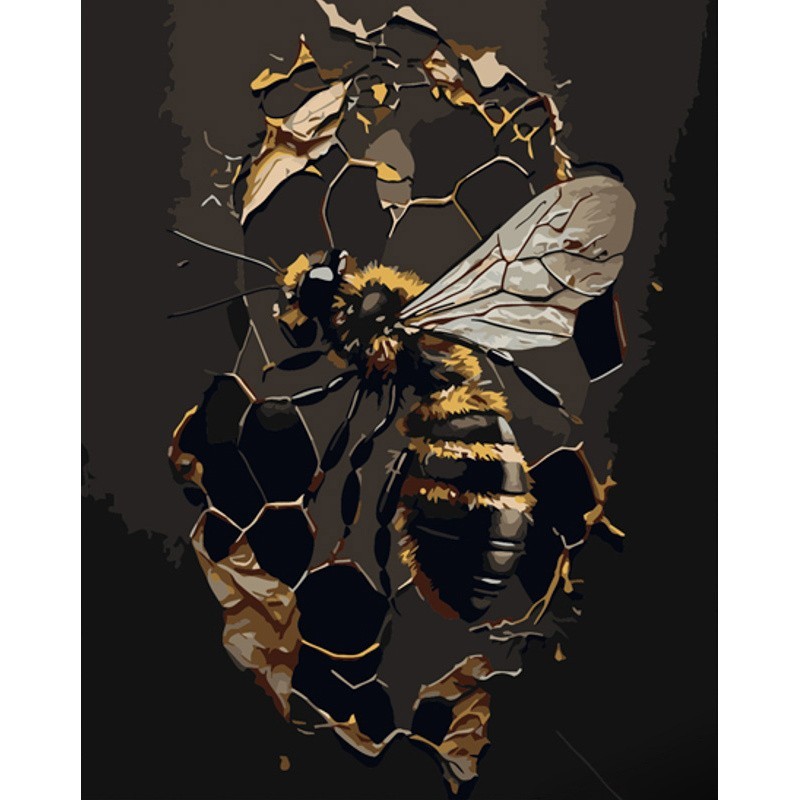 Картина по номерам Пчела (40х50 см), бренду Strateg - KUBIX