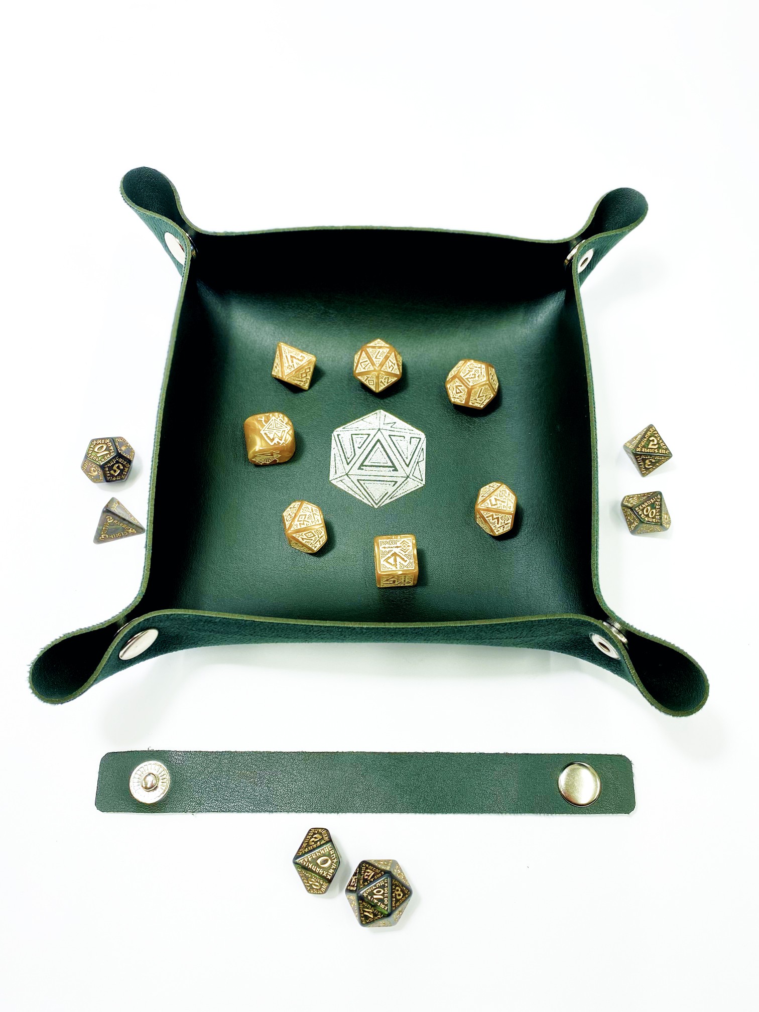 Лоток для кубиків D20 зелений Dice Tray, бренду Планета Ігор - 6 - KUBIX 