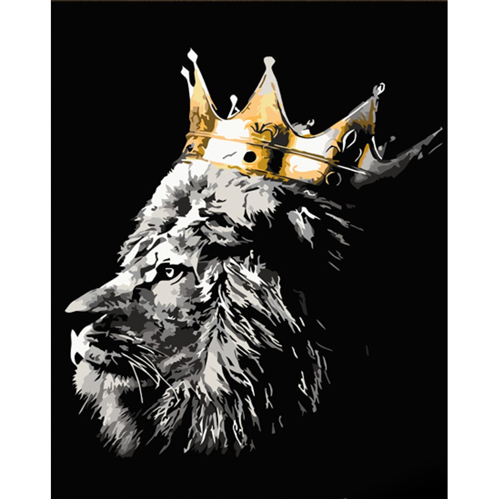 Картина за номерами Цар звірів (30х40 см), бренду Strateg - KUBIX