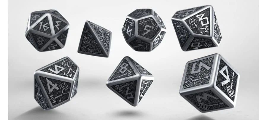 Набір кубиків Metal Dwarven Dice Set, бренду Q-Workshop - 2 - KUBIX 