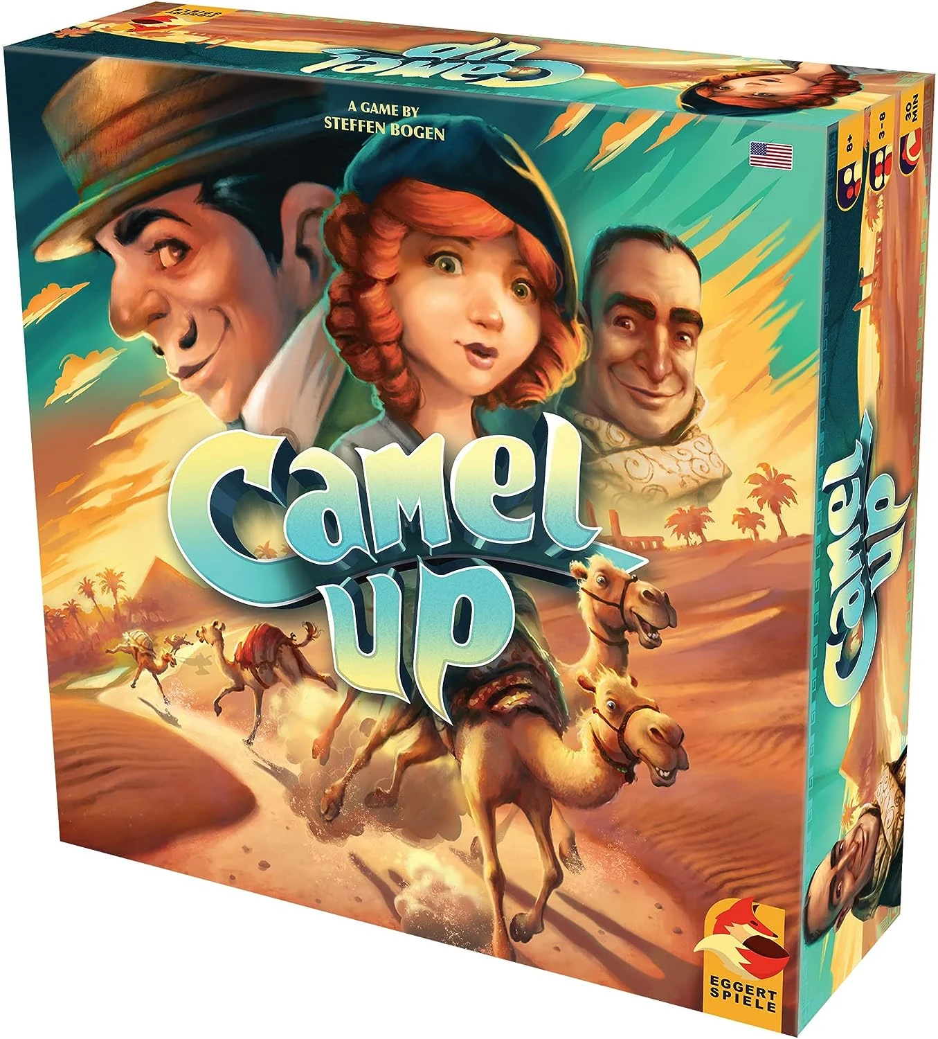 Настільна гра Верблюди, вперед 2.0 (Camel Up 2nd Edition) (EN), бренду Eggertspiele, для 3-8 гравців, час гри < 30хв. - KUBIX