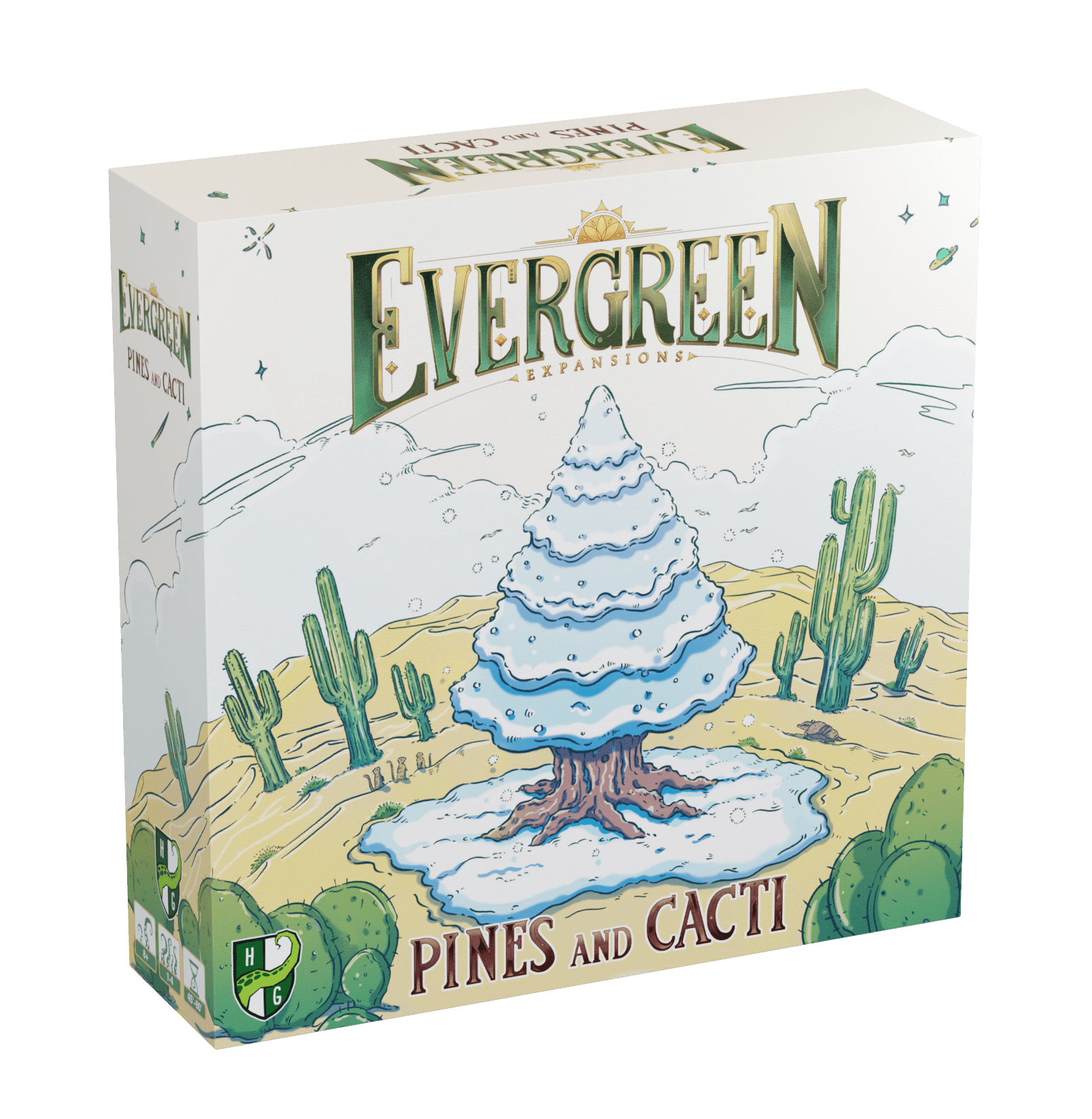 Настільна гра Evergreen: Pines and Cacti, бренду Games 7Days, для 1-4 гравців, час гри < 60хв. - KUBIX