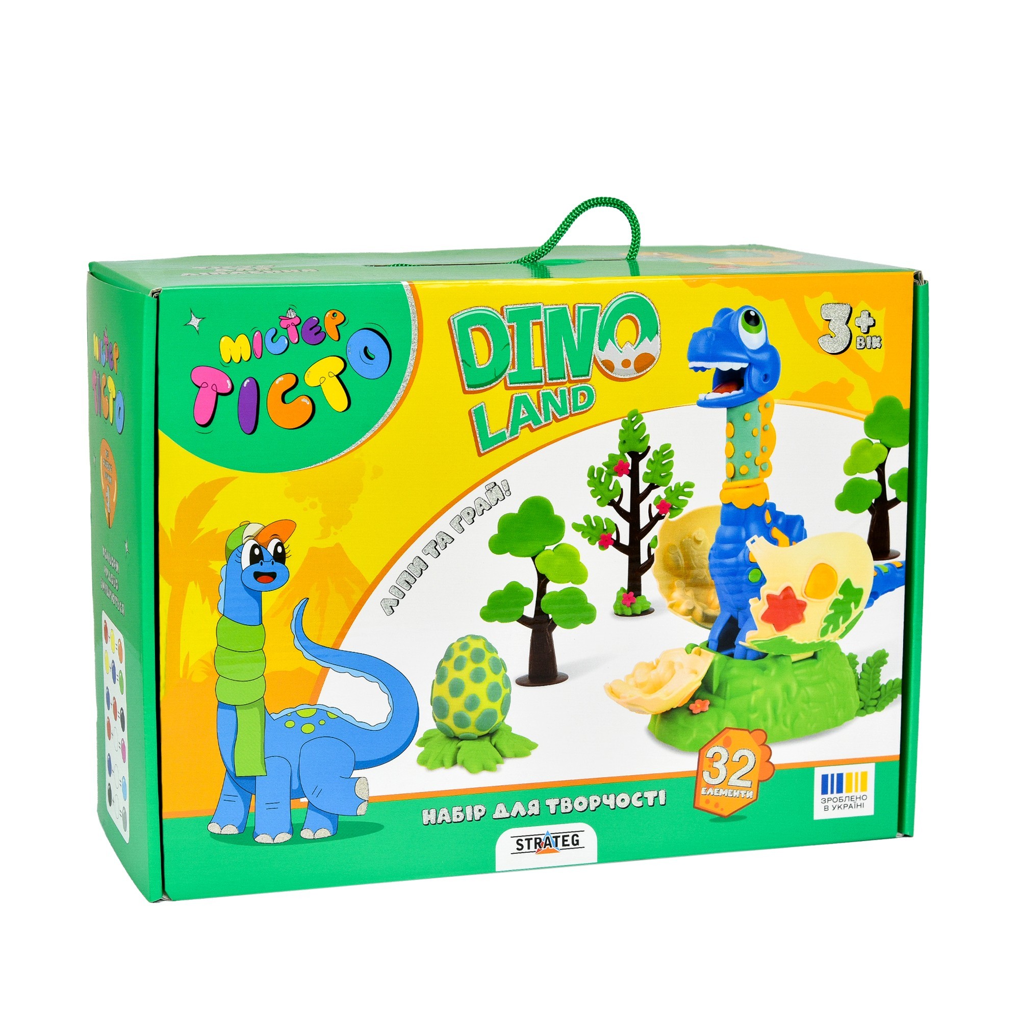 Набор для лепки Мистер тесто Dino Land, бренду Strateg - KUBIX