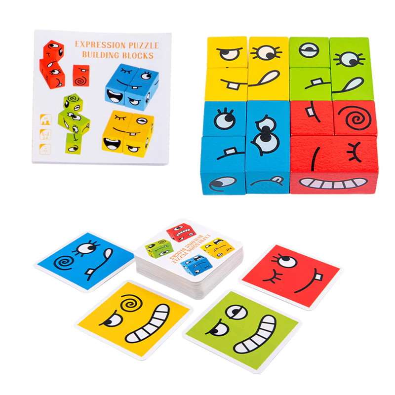 Настільна гра Кумедні Кубики (Expression puzzle), бренду Bloomy Brain Toys, для 1-2 гравців, час гри < 30хв. - 3 - KUBIX 