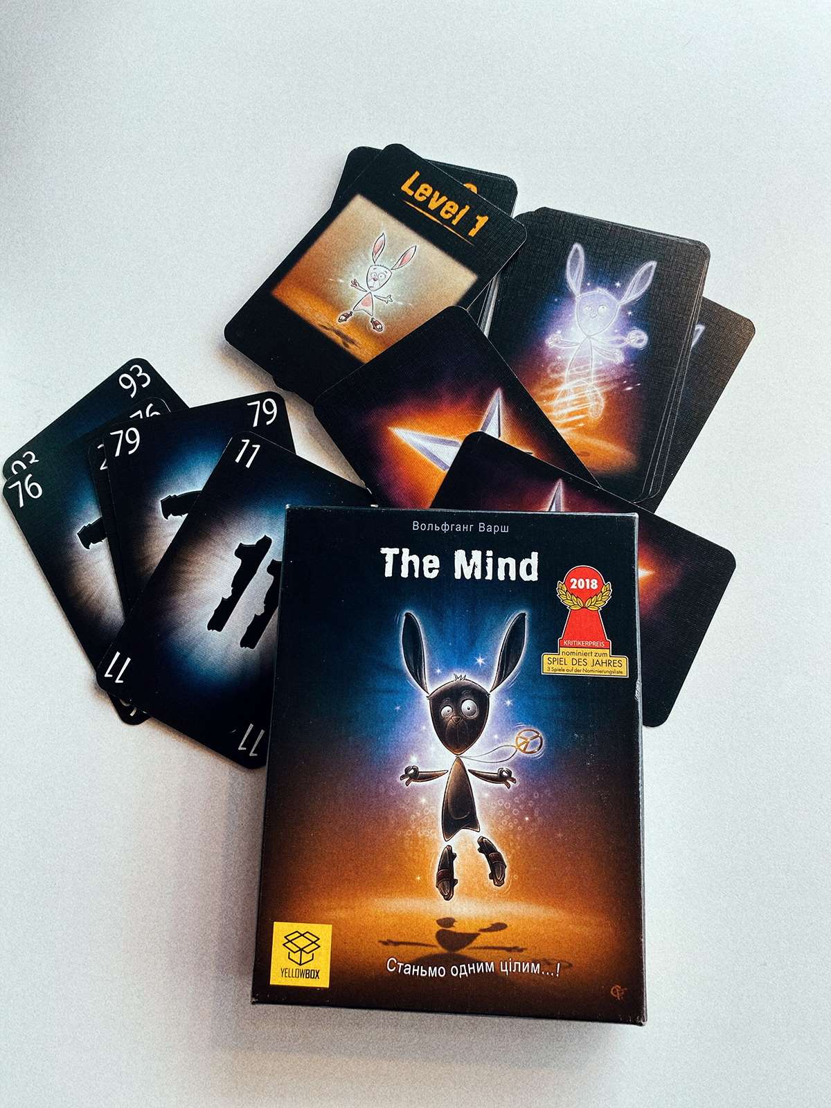 Настільна гра Розум (The Mind), бренду YellowBox, для 2-4 гравців, час гри < 30хв. - 2 - KUBIX 