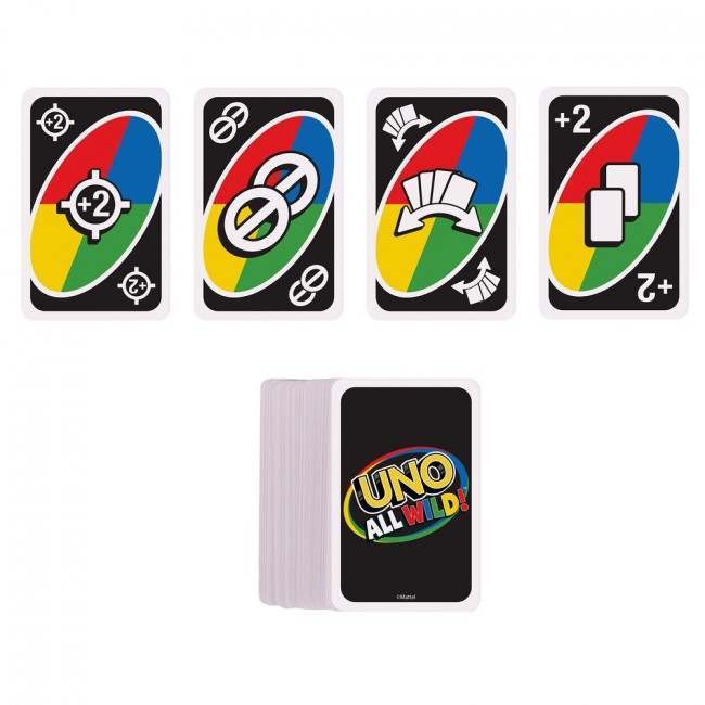 Настольная игра UNO All Wild! (Уно: Все Кормящие), бренду Mattel, для 2-10 гравців, час гри < 30мин. - 2 - KUBIX 