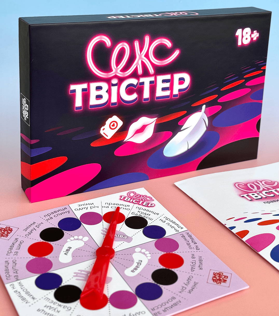 Настільна гра Секс Твістер, бренду Fun Games Shop, для 2-6 гравців, час гри < 30хв. - KUBIX
