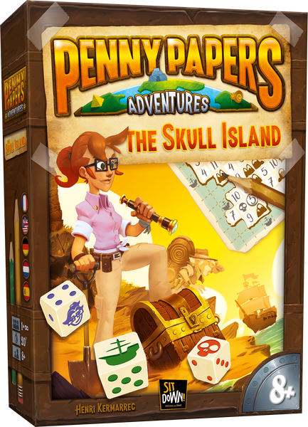 Настільна гра Пенні Пейперс: Острів Черепа (Penny Papers Adventures: Skull Island), бренду Sit Down!, для 1-12 гравців, час гри < 30хв. - KUBIX